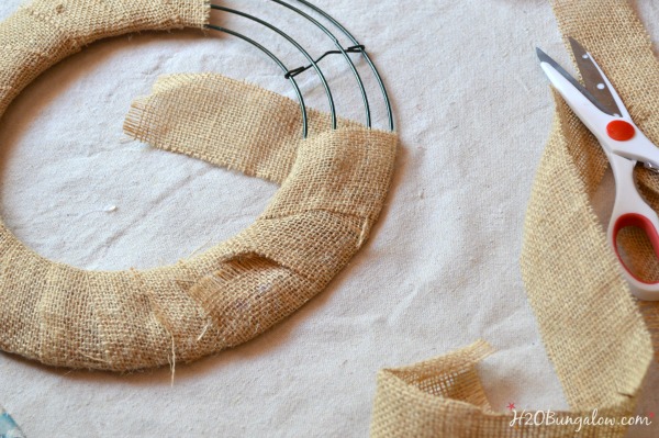 burlap and driftwood wreath workshop
